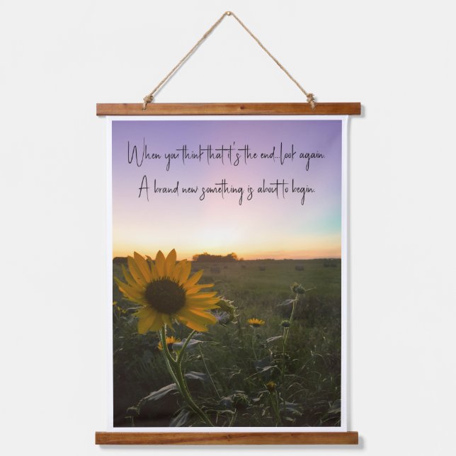 New Beginnings Wandteppich Mit Holzrahmen (Vorderseite)
