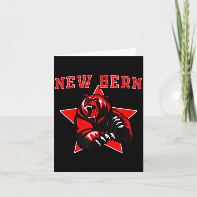 New Bern Bears High School Team Srit  Karte (Vorderseite)