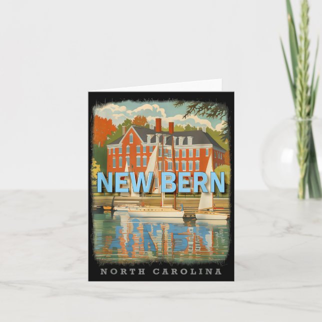 New Bern North Carolina Nc Historic Charm Sd515  Karte (Vorderseite)