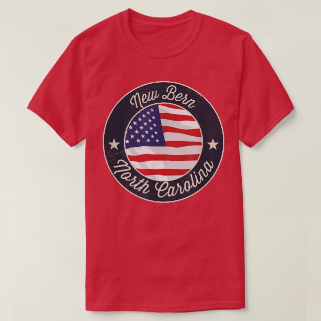 New Bern - Patriotic North Carolina Souvenir T-Shi T-Shirt (Design vorne)