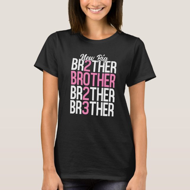 New Big Brother 2023 Pink Sibling Pregnancy Announ T-Shirt (Vorderseite)