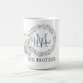 New Big Brother Gift Watercolor Rabbit Ceramic Kaffeetasse