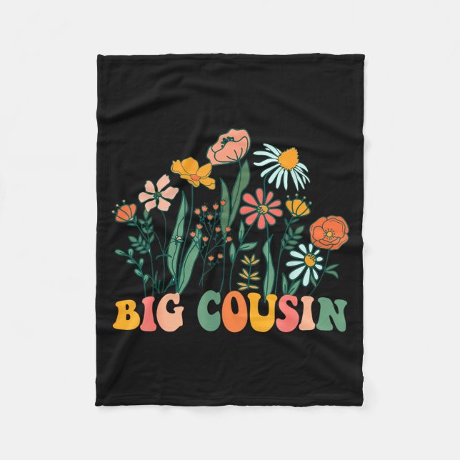 New Big Cousin Wildflower First Birthday &amp; Bab Fleecedecke (Vorderseite)