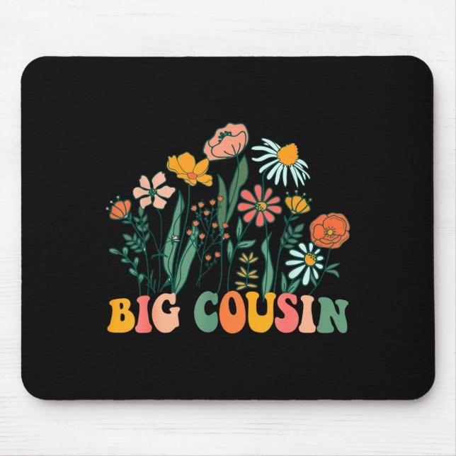 New Big Cousin Wildflower First Birthday &amp; Bab Mousepad (Vorne)
