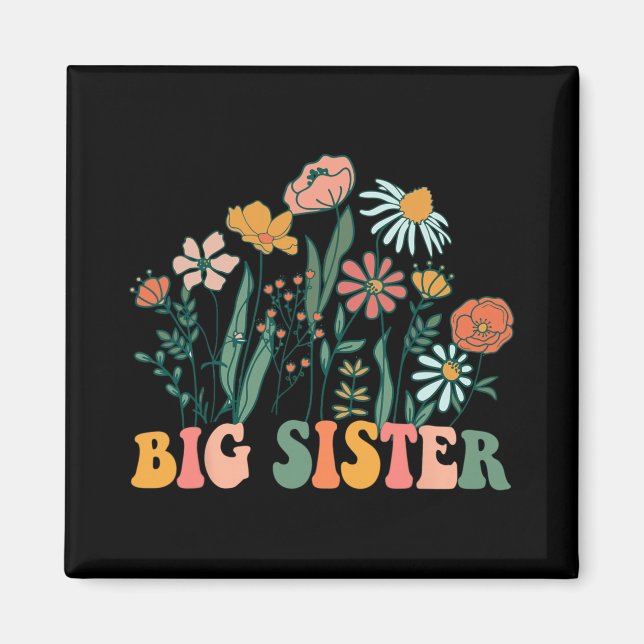 New Big Sister Wildflower First Birthday &amp; Bab Magnet (Vorne)