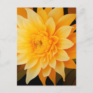 New BOHO Yellow Dahlia Postkarte