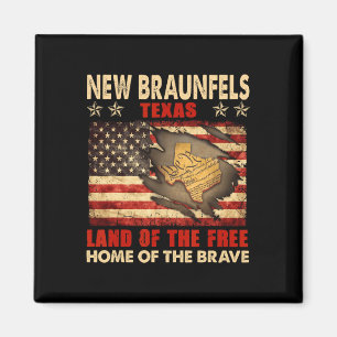 New Braunfels Texas Usa Flagge 4. Juli Magnet