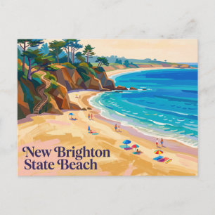 New Brighton State Beach Kalifornien Postkarte
