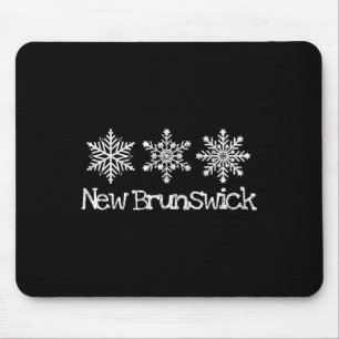 New Brunswick Canada Winter Ski Ski Ski Ski Snowf Mousepad