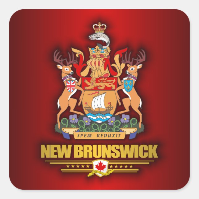 New Brunswick COA Quadratischer Aufkleber (Vorderseite)