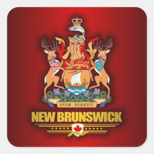 New Brunswick COA Quadratischer Aufkleber
