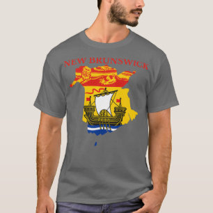 New Brunswick Flag Map NB Kanada  T-Shirt