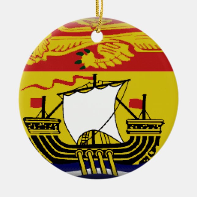 New-Brunswick (Kanada) Flagge Keramikornament (Vorne)