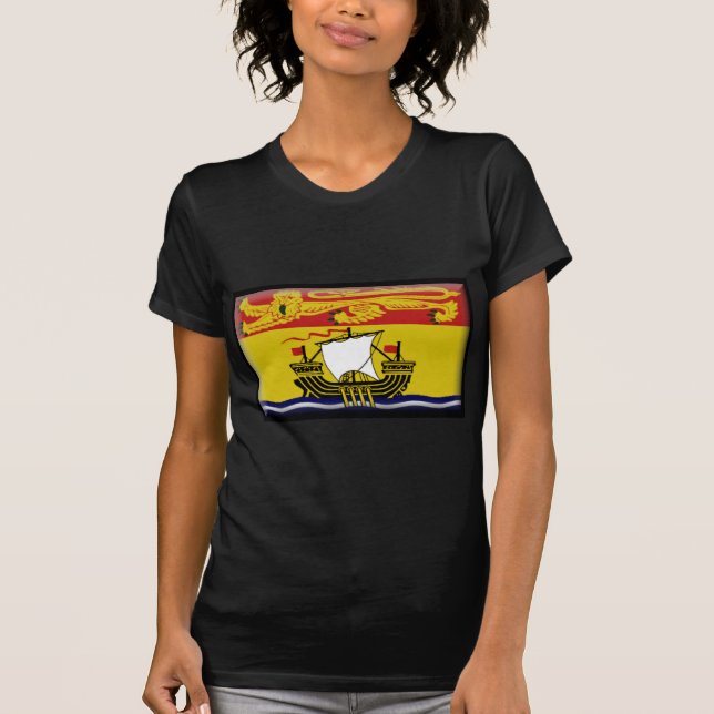 New-Brunswick (Kanada) Flagge T-Shirt (Vorderseite)
