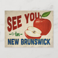New Brunswick New Jersey Apple - Vintage Travel