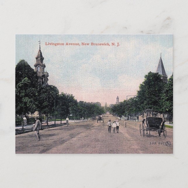 New Brunswick, New Jersey, Vintag Postkarte (Vorderseite)