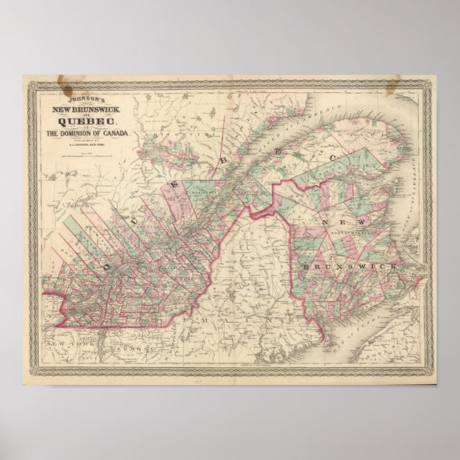 New Brunswick und Quebec Poster (Vorne)