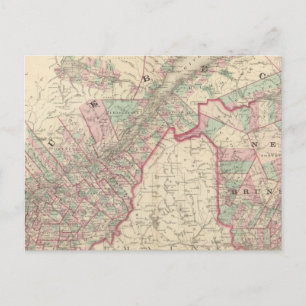 New Brunswick und Quebec Postkarte