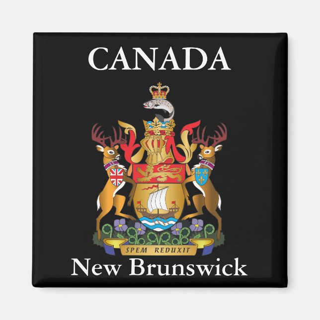 New Brunswick Wappen Magnet (Vorne)