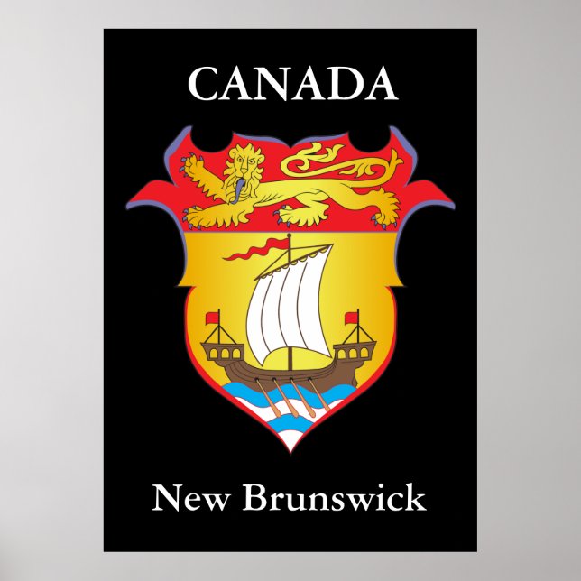 New Brunswick Wappen Poster (Vorne)