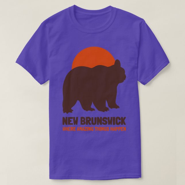 New Brunswick wo Phantastische Dinge passieren T-Shirt (Design vorne)