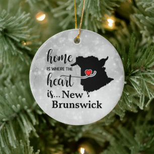 New Brunswick Zuhause ist Wo das Herz ist Keramik Ornament