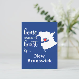 New Brunswick Zuhause ist Wo das Herz ist Postkarte