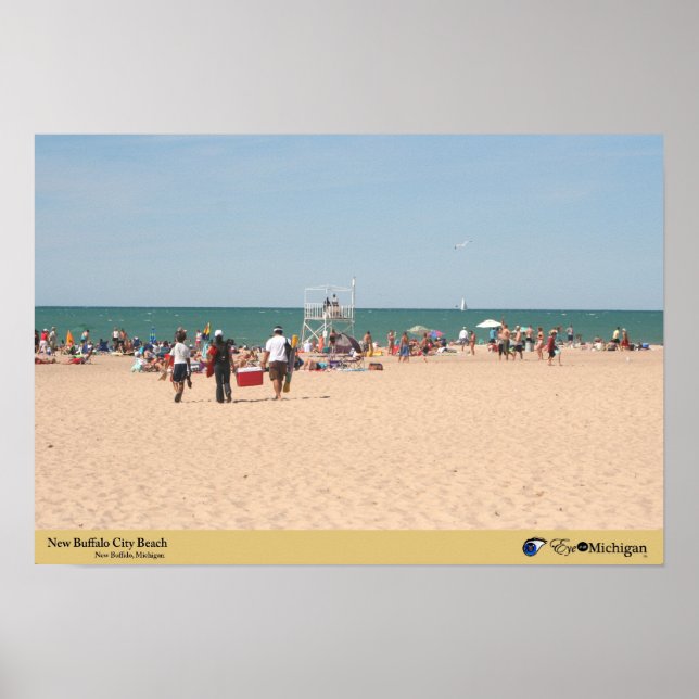 New Buffalo City Beach - Michigan Poster (Vorne)