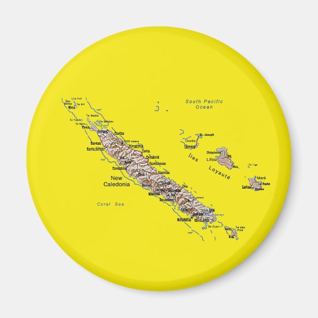New Caledonia Map Magnet (Vorne)