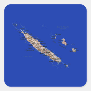 New Caledonia Map Sticker