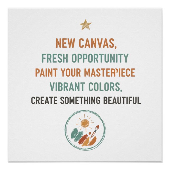 New Canvas Sunrise Poster (Vorderseite)