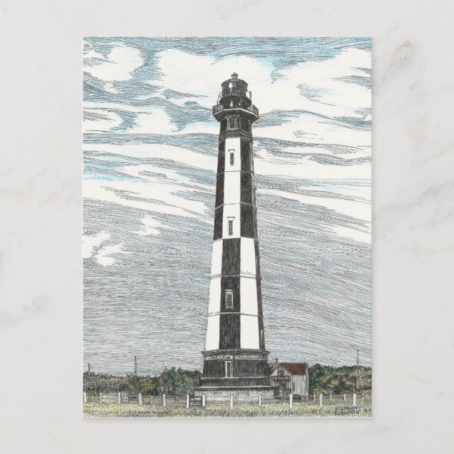 New Cape Henry Lighthouse Postkarte (Vorderseite)