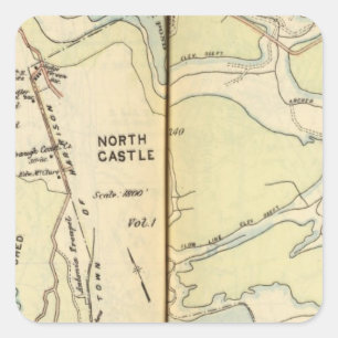 New Castle, New York 3 Quadratischer Aufkleber