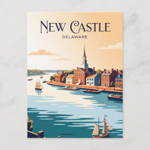 New Castle USA is translated to: New Castle USA Postkarte