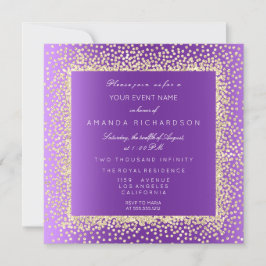 New Champaigne Gold Glitzer Confetti Einladung