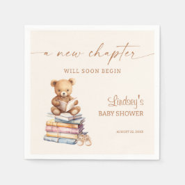 New Chapter Baby Shower Teddy Storybook Serviette