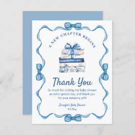 new chapter begins, blue ribbon books thank you mitteilungskarte