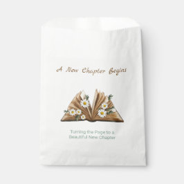 New Chapter Begins Turning the Page Floral Geschenktütchen