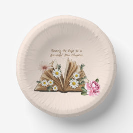 New Chapter Begins Turning the Page Floral  Pappteller