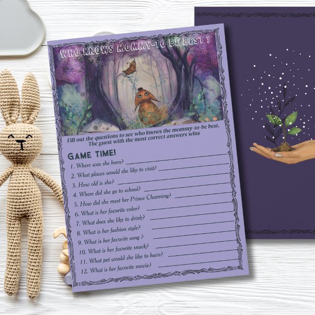  New Chapter Begins Who Knows Mommy Best Game Card Einladung (New Chapter Begins Who Knows Mommy Best Game Card)