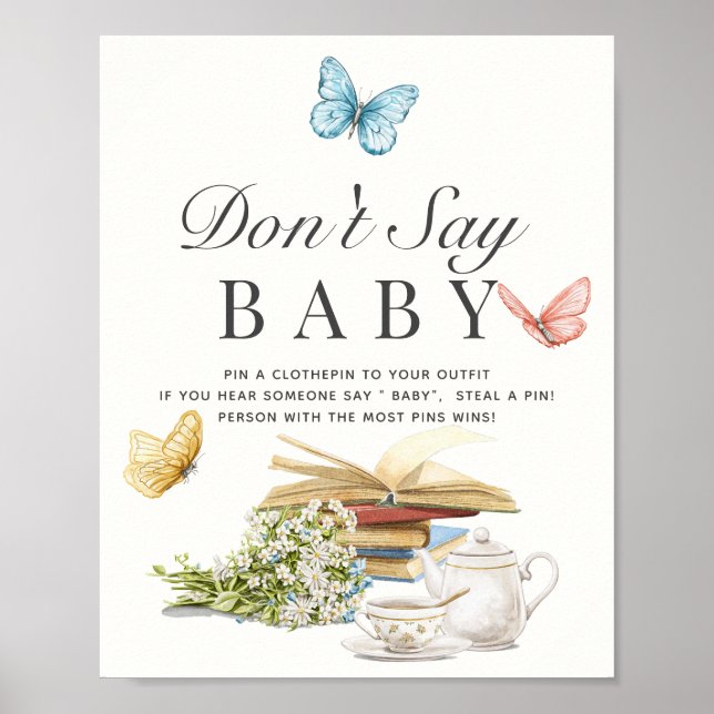 New Chapter BOok Baby Shower Game Don't Say Baby Poster (Vorne)