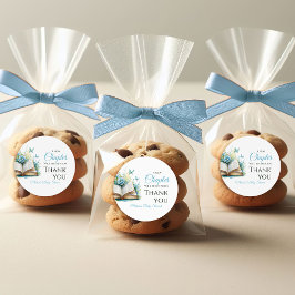 New Chapter Boy Blue Brunch StoryBook Baby Shower Runder Aufkleber