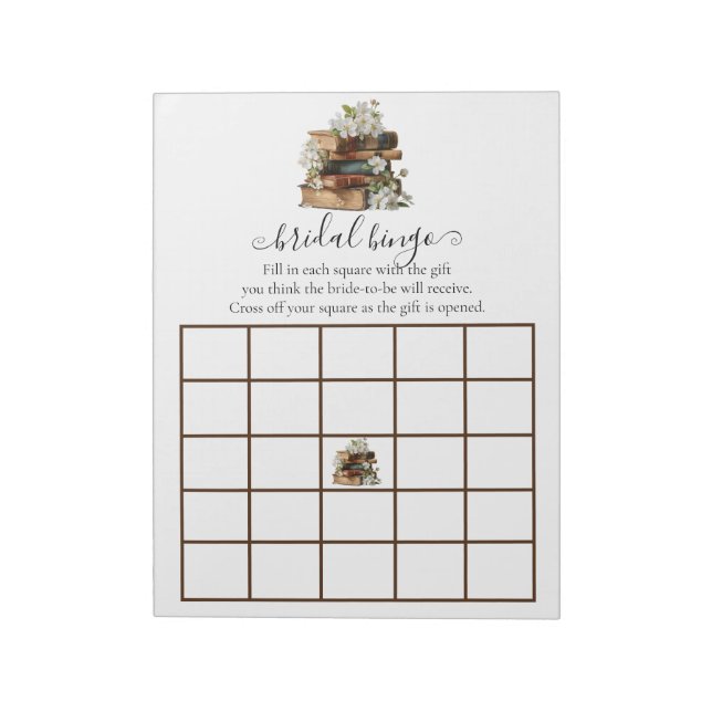 New Chapter Bridal Shower Bingo Notizblock (Rotiert)