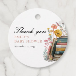 New Chapter Floral Baby Shower Geschenkanhänger