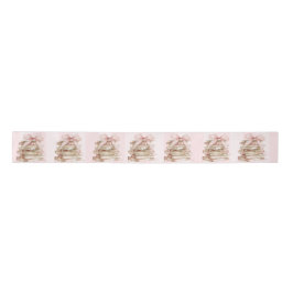 New Chapter Pink Bow Stripes Baby Shower Satinband