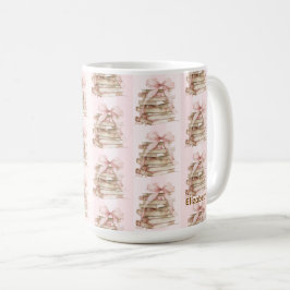 New Chapter Pink Bow Stripes Kaffeetasse