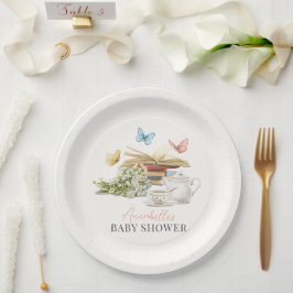 New Chapter Tea Set Butterflies Book Baby Shower Pappteller