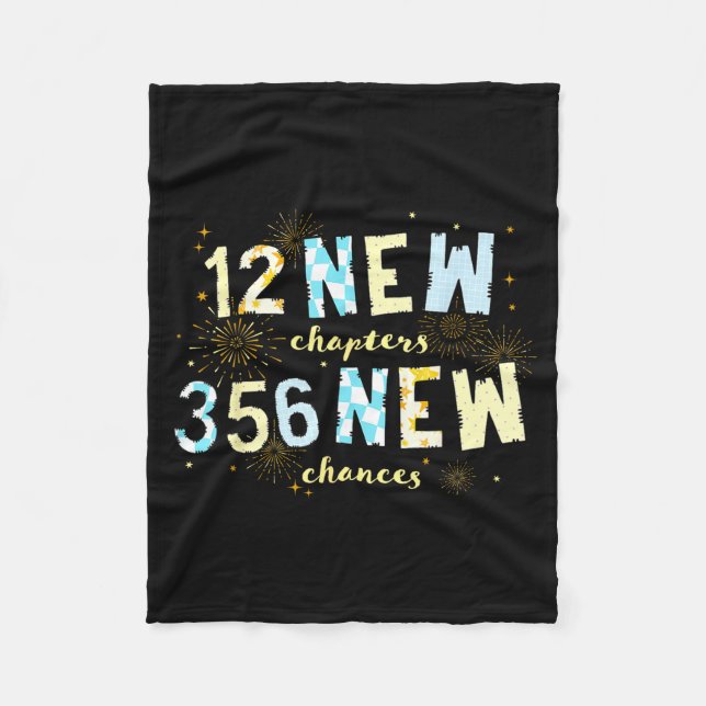 New Chapters 365 New Chances Happy New Year Family Fleecedecke (Vorderseite)