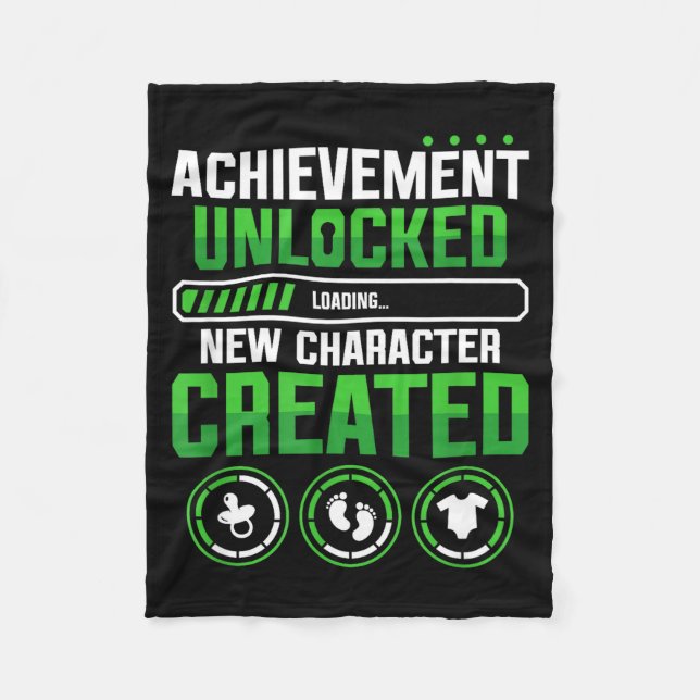 New Character D Gamer Pregnancy Announcement  Fleecedecke (Vorderseite)