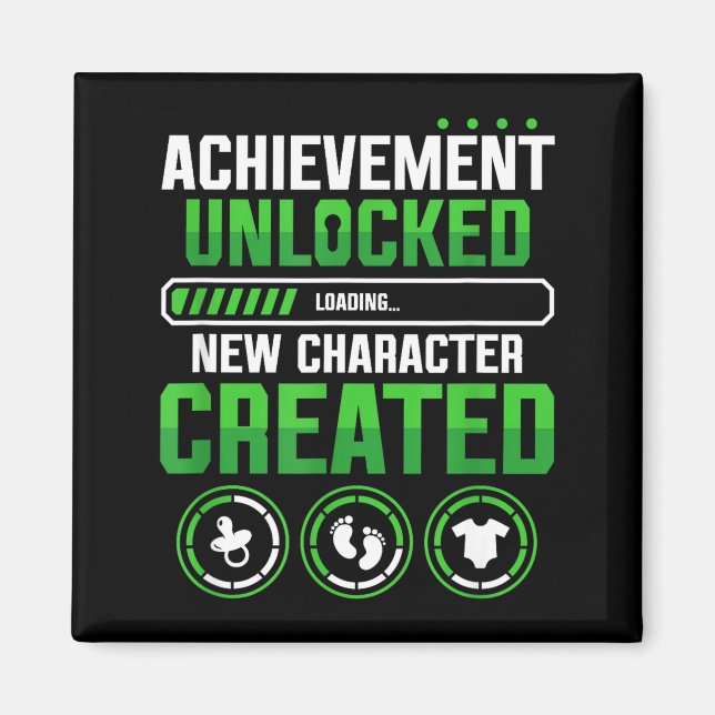 New Character D Gamer Pregnancy Announcement  Magnet (Vorne)